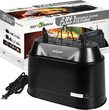 Load image into Gallery viewer, ReptiZoo Double Dome Lamp Fixture 2-in-1