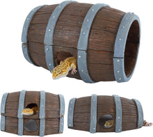 Load image into Gallery viewer, ReptiZoo Magnetic Connectable Barrel Log & Tunnel Hide (2-Pack)
