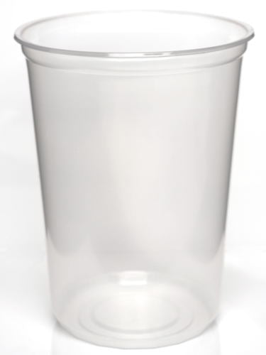 Deli Cup NON-VENTED NO LID Slightly Opaque 4.5" 32oz, 10-Pack
