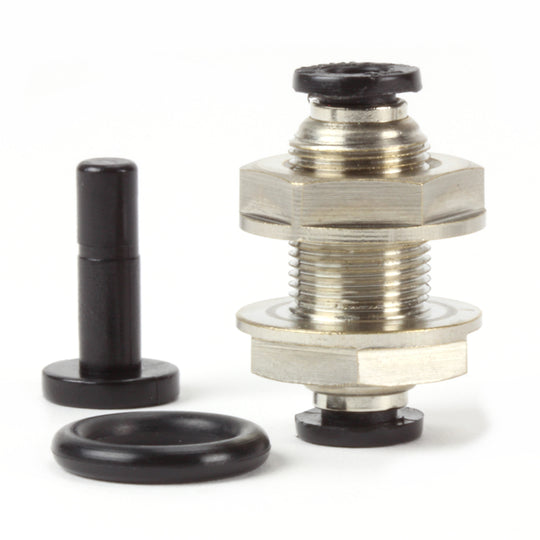 MistKing 1/4" Metal Bulkhead with O-Ring + Plug
