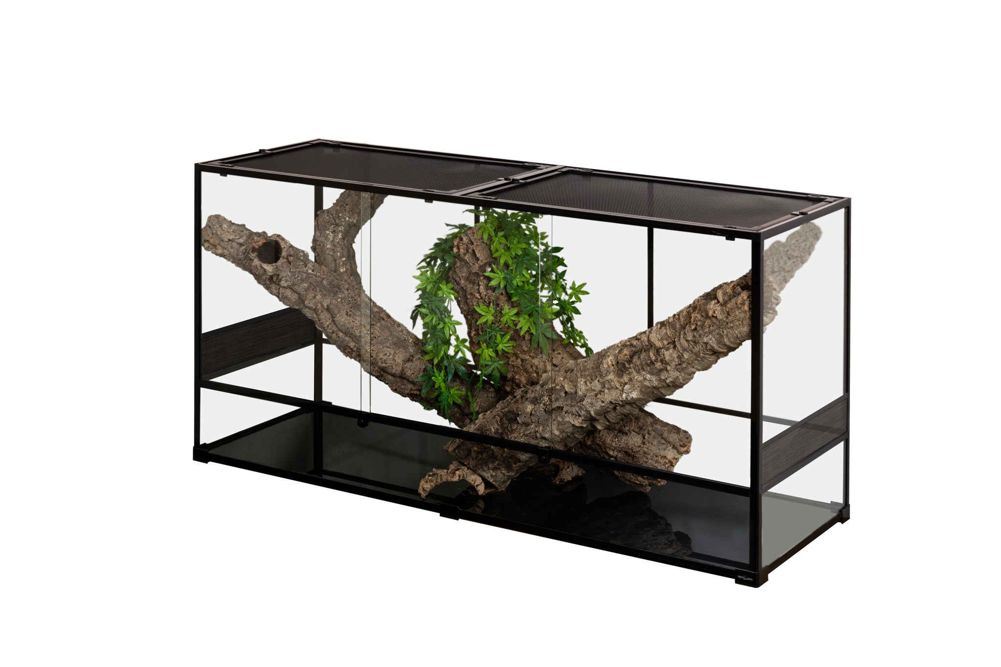 水草 kuroneko_terrarium REPTIZOO Full Tempered Glass Reptile Terrarium, Bio Deep