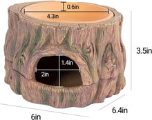 Load image into Gallery viewer, ReptiZoo 3-in-1 Humidifying Tree Stump Hideout with Ceramic Water Bowl
