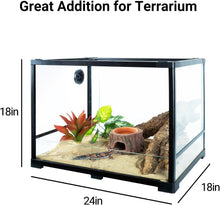 Load image into Gallery viewer, ReptiZoo 3-in-1 Humidifying Tree Stump Hideout with Ceramic Water Bowl
