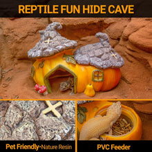 Load image into Gallery viewer, ReptiZoo Multifunctional Pumpkin Hide Castle
