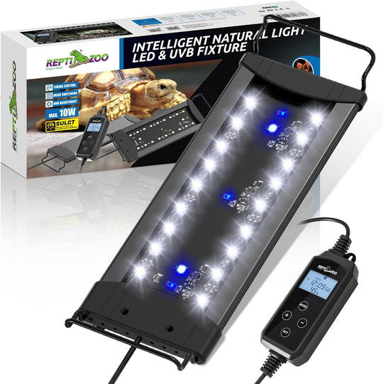 ReptiZoo Intelligent LED & UVB Dimming Fixture with Timer