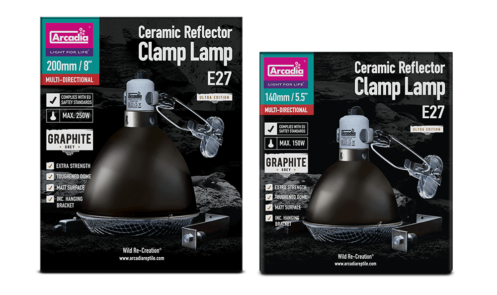 Arcadia Ceramic Clamp Lamp Graphite