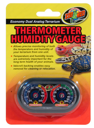 Zoo Med Economy Analog Reptile Thermometer & Humidity Gauge