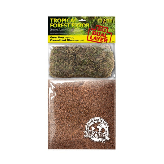 Exo Terra Tropical Forest Floor Substrate with Leaf Litter