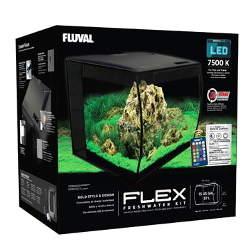 Fluval Flex Aquarium, 15gal Black