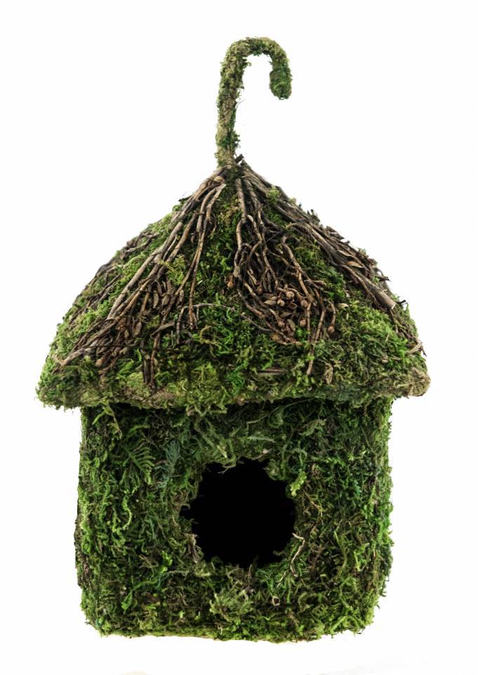 Galapagos Shack Vined Roof Mossy Reptile Hide \ Bird House 6