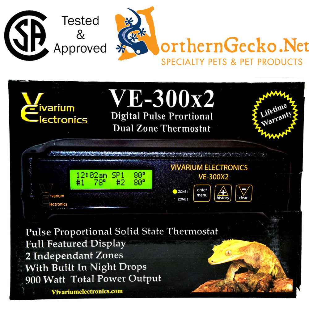 Vivarium Electronics VE300x2 Thermostat - CSA Certified